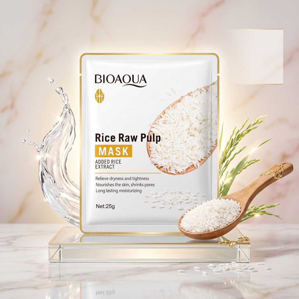 BIOAQUA Rice Raw Pulp Moisturizing Face Sheet Mask