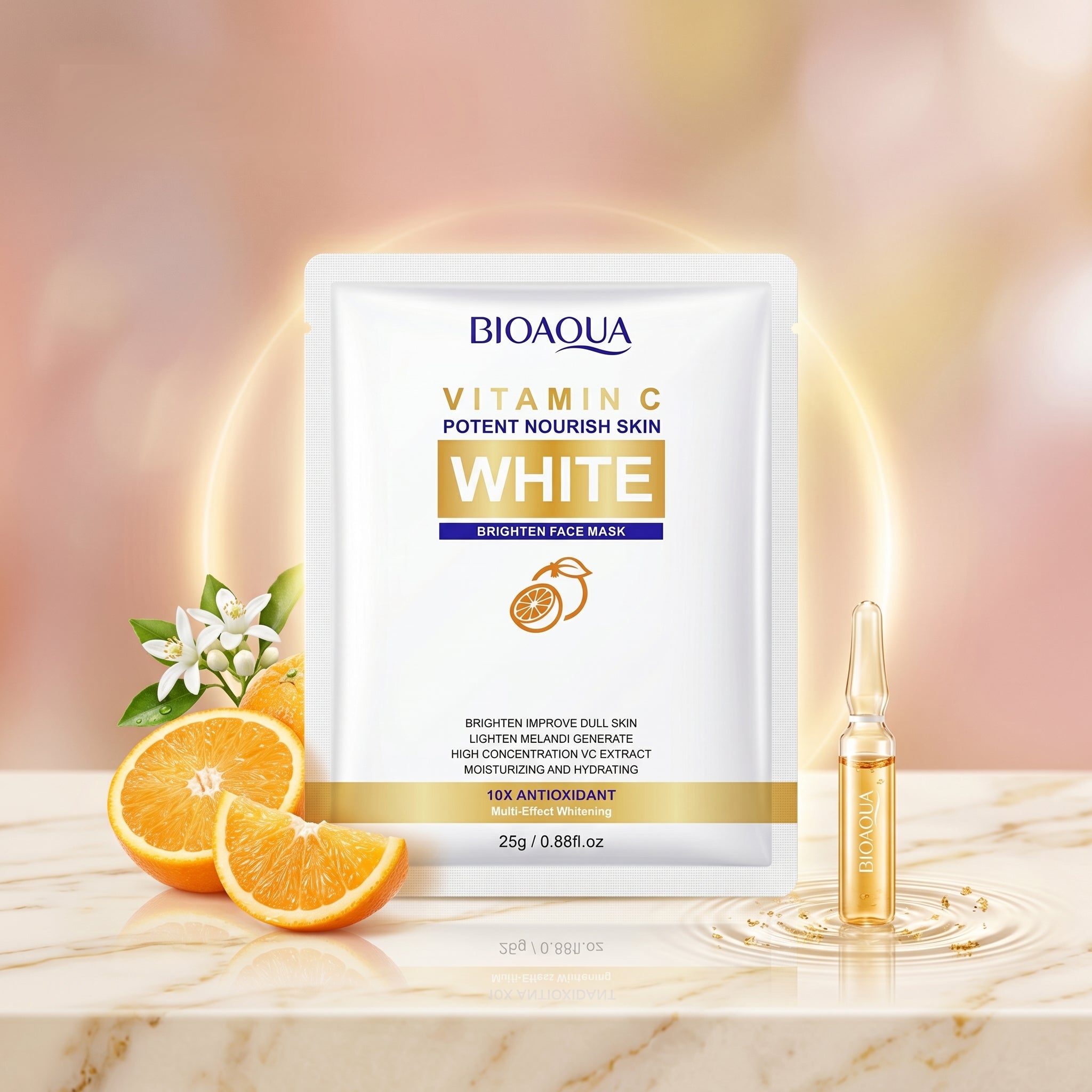 BIOAQUA Vitamin C White Brighten Facial Sheet Mask (25g)