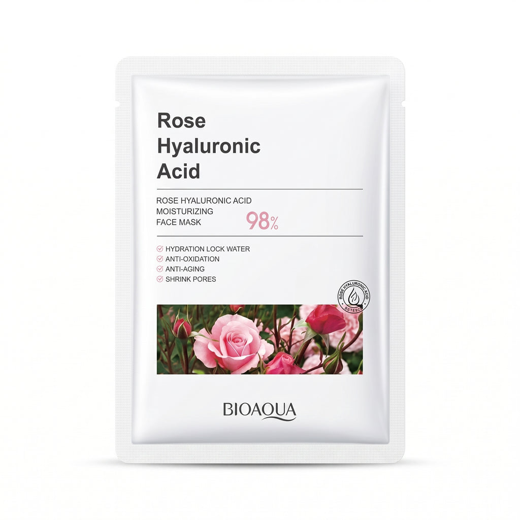 BIOAQUA Rose Hyaluronic Acid Moisturizing Facial Sheet Mask (25g)