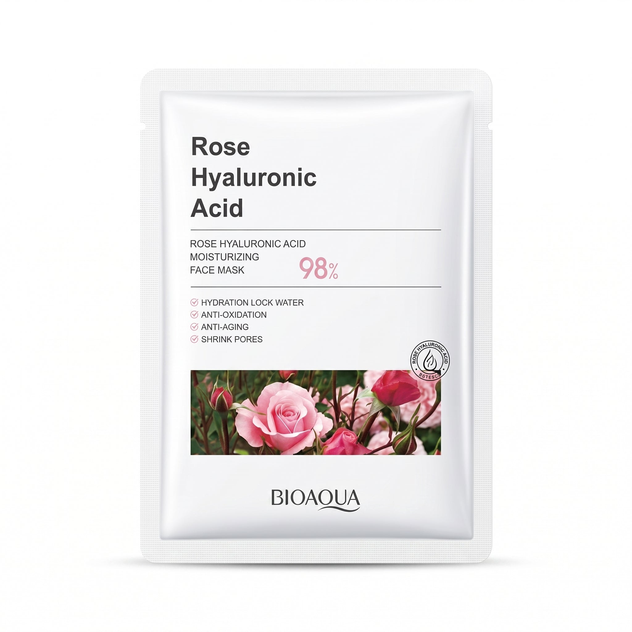 BIOAQUA Rose Hyaluronic Acid Moisturizing Facial Sheet Mask (25g)
