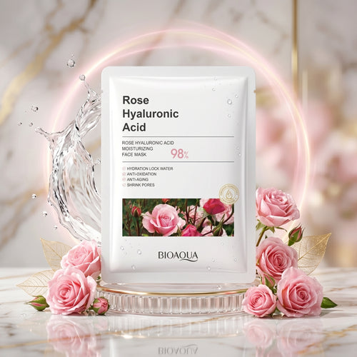BIOAQUA Rose Hyaluronic Acid Moisturizing Facial Sheet Mask (25g)