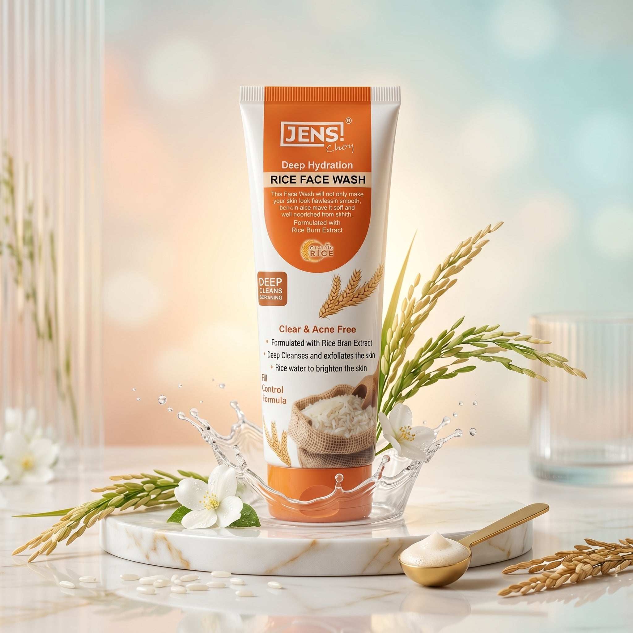 Jens Choy Organic Rice Foaming Face Wash | Deep Hydration & Glow
