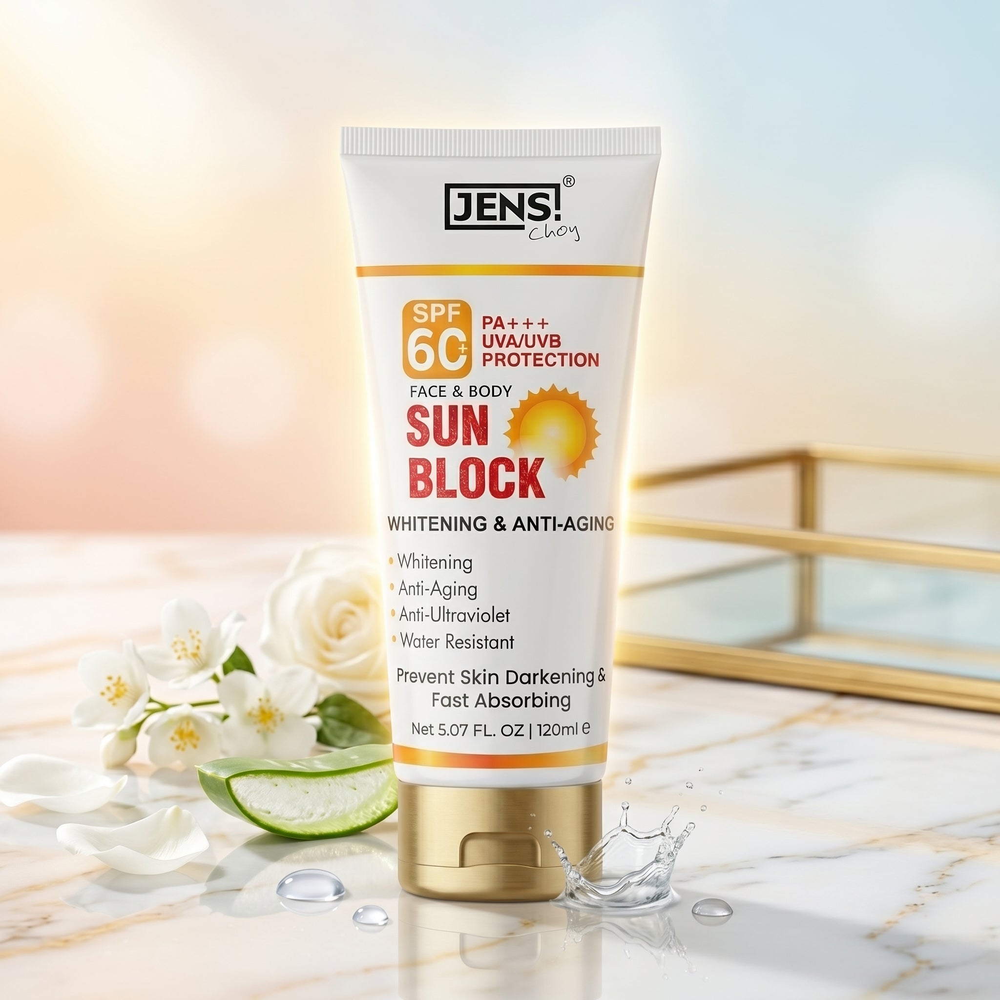 Jens Choy-Whitening-&-Anti-Aging-Medicated-Sunblock-SPF-60 – Face-&-Body-Protection