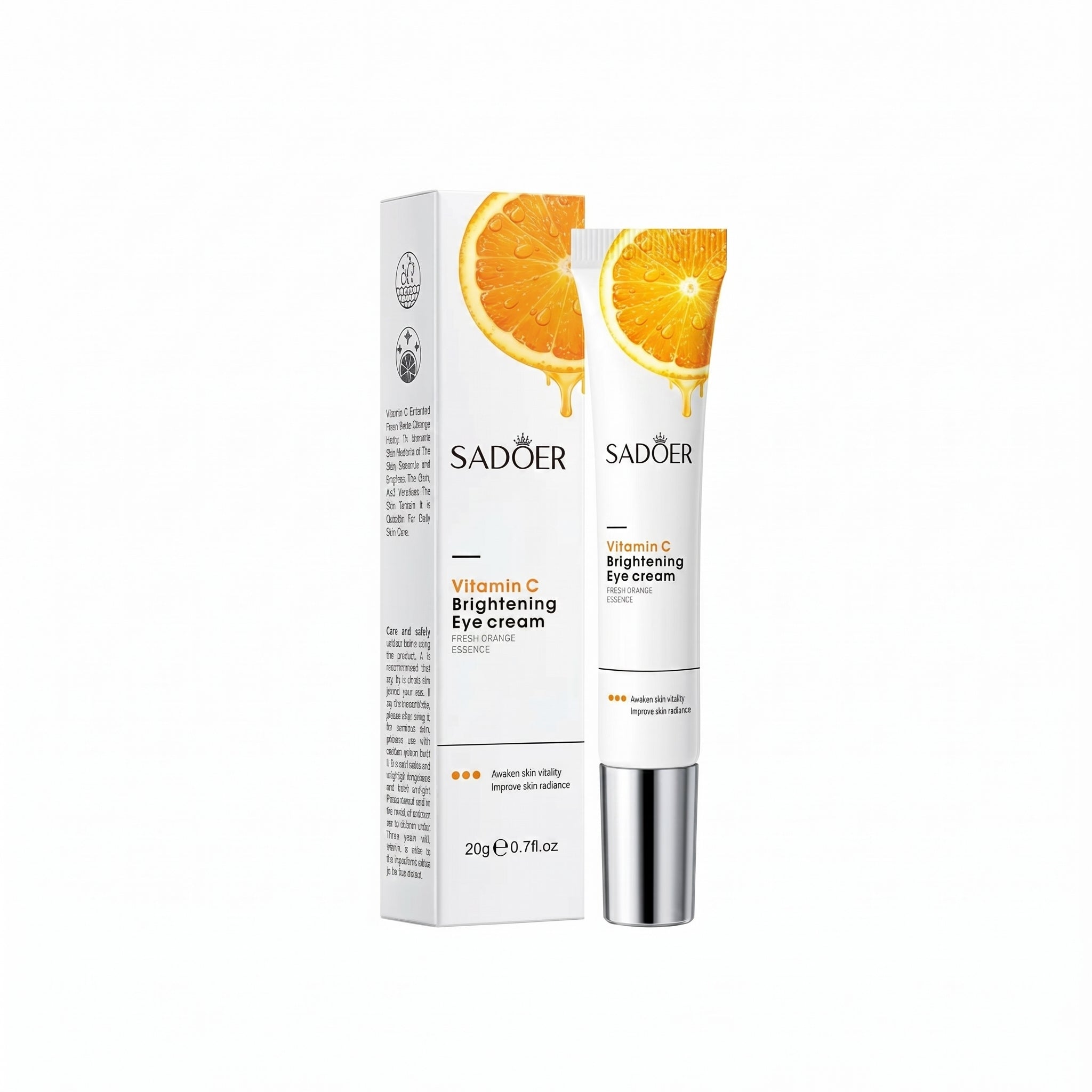SADOER Vitamin C Brightening Eye Cream – Dark Circles & Puffiness Care (20g)